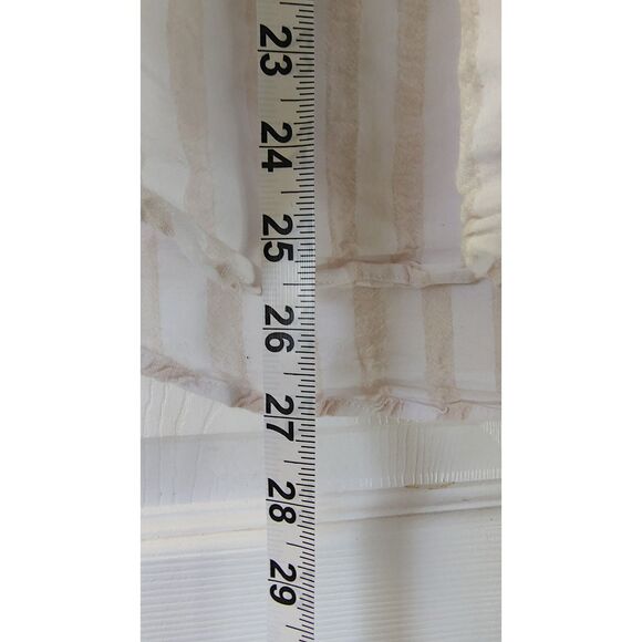 Jane and Delancey Women's Small White and Cream Stripe Collard Blouse - Picture 5 of 6